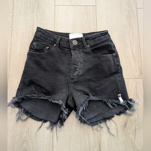 One Teaspoon High Waist Bonitas Shorts Black
